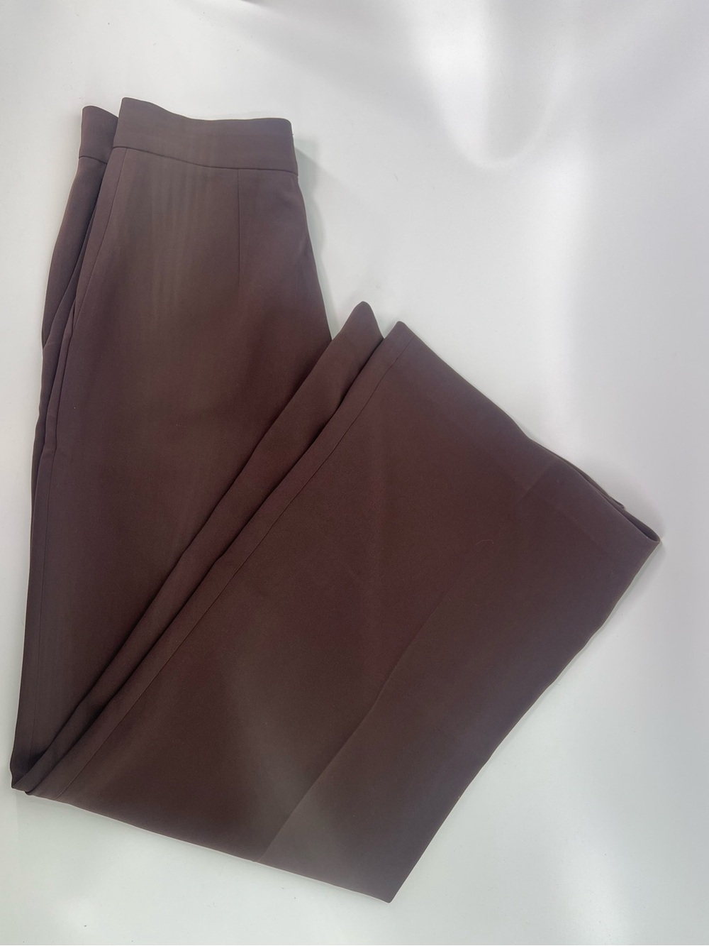 Babaton Aritzia Brown Leeway Pant Sway Crepe Wide Leg Ponte Trouser Pants 4 Four - Picture 4 of 12